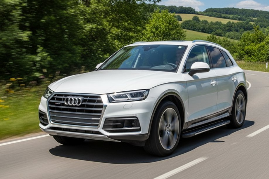 Audi Q5 2017-2025 Estribos laterales Bosphorus Grey (2 uds., aluminio) Image