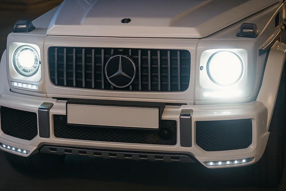 Mercedes G class W463 1990-2018 Parrilla Delantera (GT Panamericana, sin Cromo) Completamente Blanco Foto 8