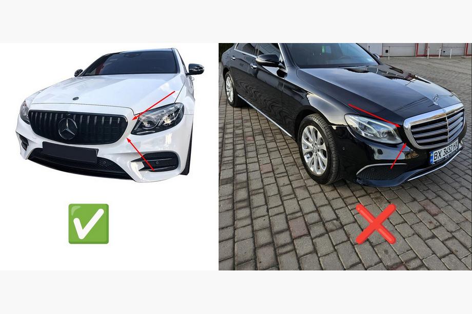 Mercedes E-class W213 2016-2023 Parrilla Delantera Diamond Silver (para Avantgarde/AMG-Line/E43 AMG/E53 AMG 2016-2020) Sin soporte para cámara Foto 5