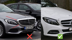 Mercedes C-class W205 2014-2021 Parrilla Delantera AMG Silver (para Avantgarde/AMG-Line/C43 AMG) foto 4