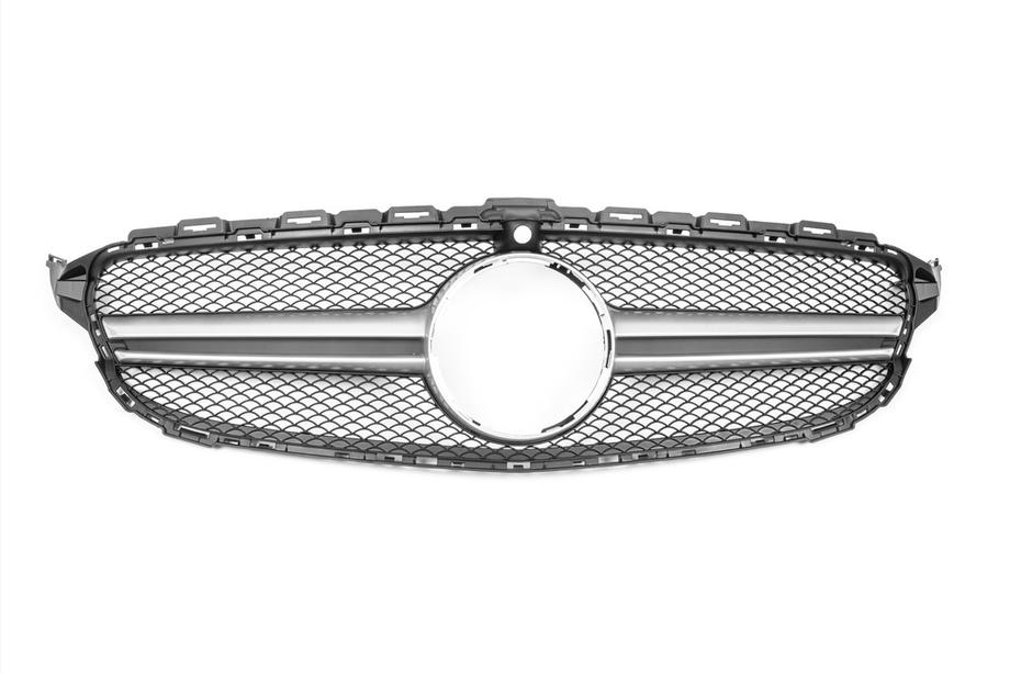 Mercedes C-class W205 2014-2021 Parrilla Delantera AMG Silver (para Avantgarde/AMG-Line/C43 AMG) 2014-2018, con cámara Foto 2