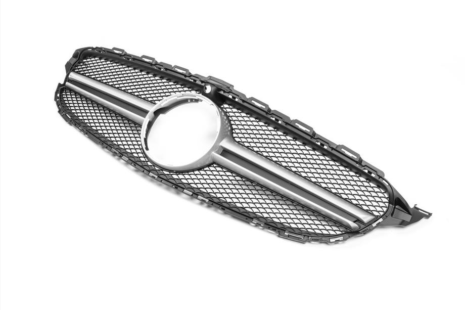 Mercedes C-class W205 2014-2021 Parrilla Delantera AMG Silver (para Avantgarde/AMG-Line/C43 AMG) 2014-2018, con cámara Foto 6