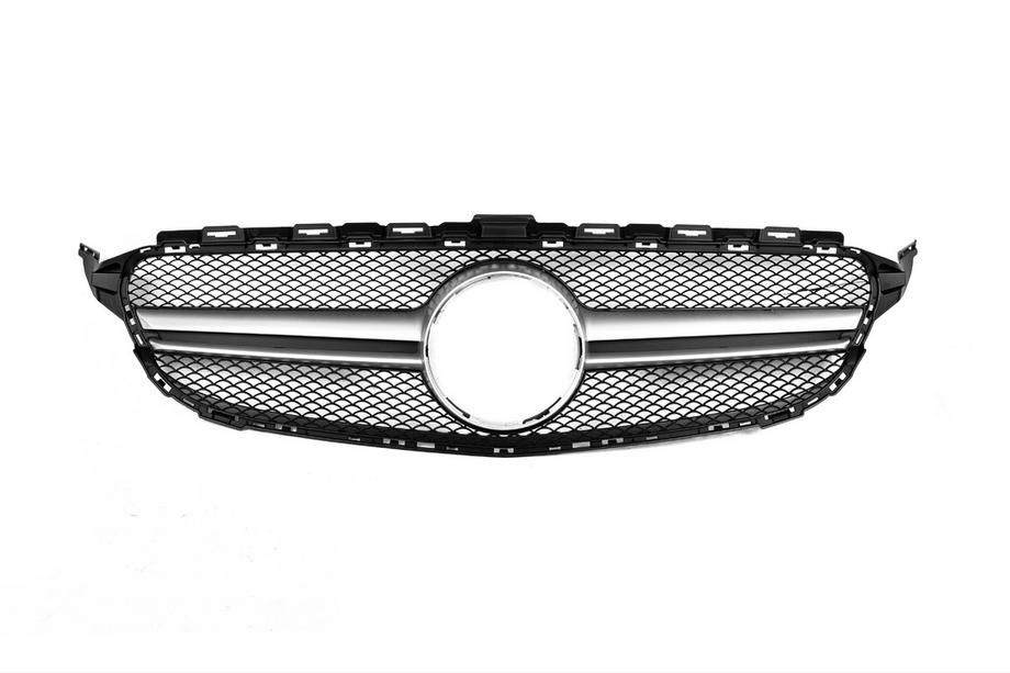 Mercedes C-class W205 2014-2021 Parrilla Delantera AMG Silver (para Avantgarde/AMG-Line/C43 AMG) 2014-2018, con cámara Foto 7
