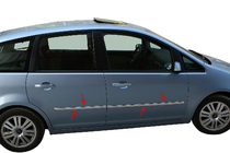 Ford C-Max 2004-2010 Molduras de puerta acero inoxidable (4 uds) Carmos - Acero Inoxidable Turco foto 3