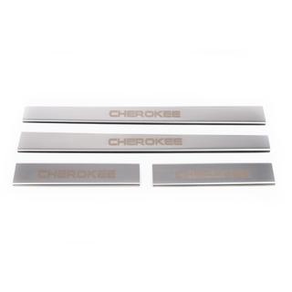 Protector de umbral Carmos V1 (4 uds, acero inoxidable) Jeep Cherokee/Liberty 2007-2013 foto 2