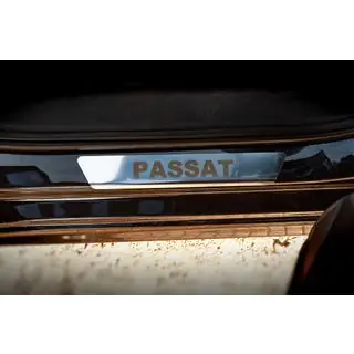 Protector de umbral Carmos V1 (4 uds, acero inoxidable) Volkswagen Passat B7 2012-2015 foto 4