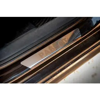 Protector de umbral Carmos V1 (4 uds, acero inoxidable) Volkswagen Passat B7 2012-2015 foto 3