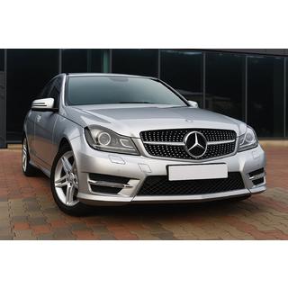 Parrilla Delantera Diamond Silver Mercedes C-class W204 2007-2015 foto 1