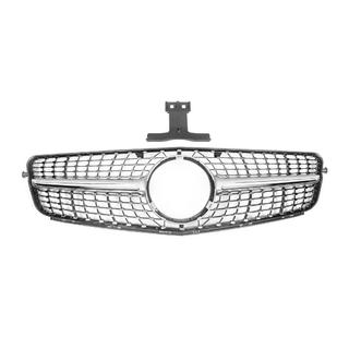 Parrilla Delantera Diamond Silver Mercedes C-class W204 2007-2015 foto 2
