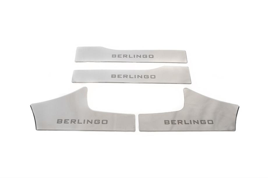 Citroen Berlingo 2008-2018 Protecciones de umbral interior Carmos acero inoxidable Foto 2