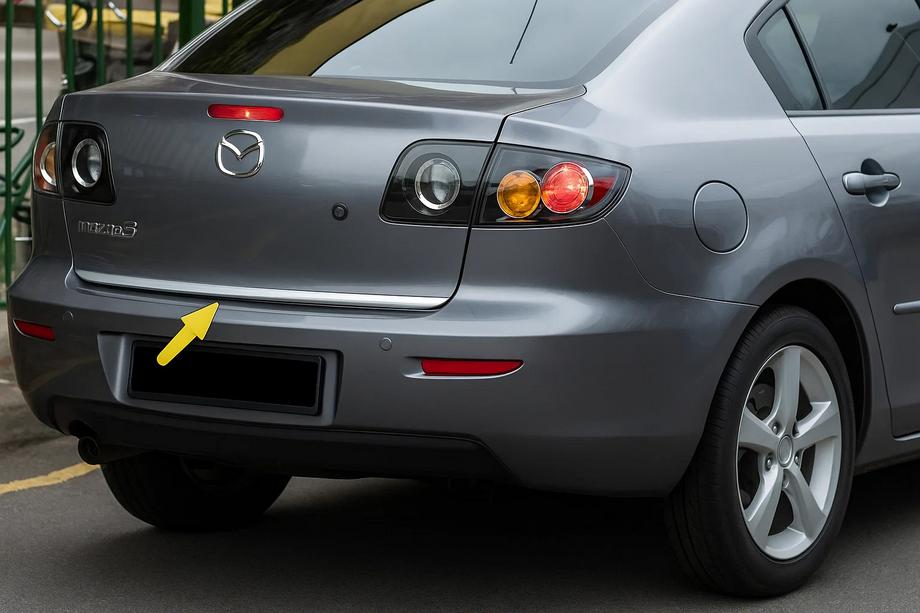 Mazda 3 2003-2009 Moldura de maletero SD acero inoxidable Image
