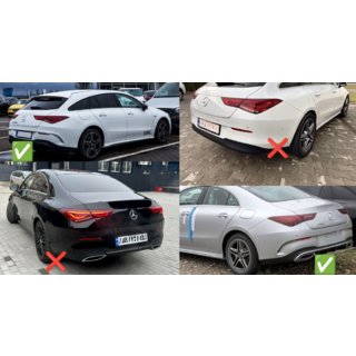 Difusor trasero con salidas de escape (diseño CLA45) Mercedes CLA C118 2019- foto 4