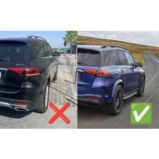 Difusor trasero con colas de escape GLE63 Silver (2018-2026) foto 4