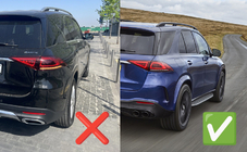 Mercedes GLE W167 2018- Difusor trasero con colas de escape GLE63 Black (2018-2026) foto 11