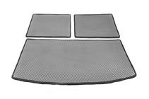 Audi Q7 2005-2015 Alfombrilla de maletero 3 piezas (EVA, gris) (7 plazas) foto 1