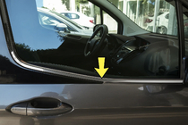 Ford Courier 2014-2023 Molduras de Ventanas (2 uds, Acero Inoxidable) foto 1