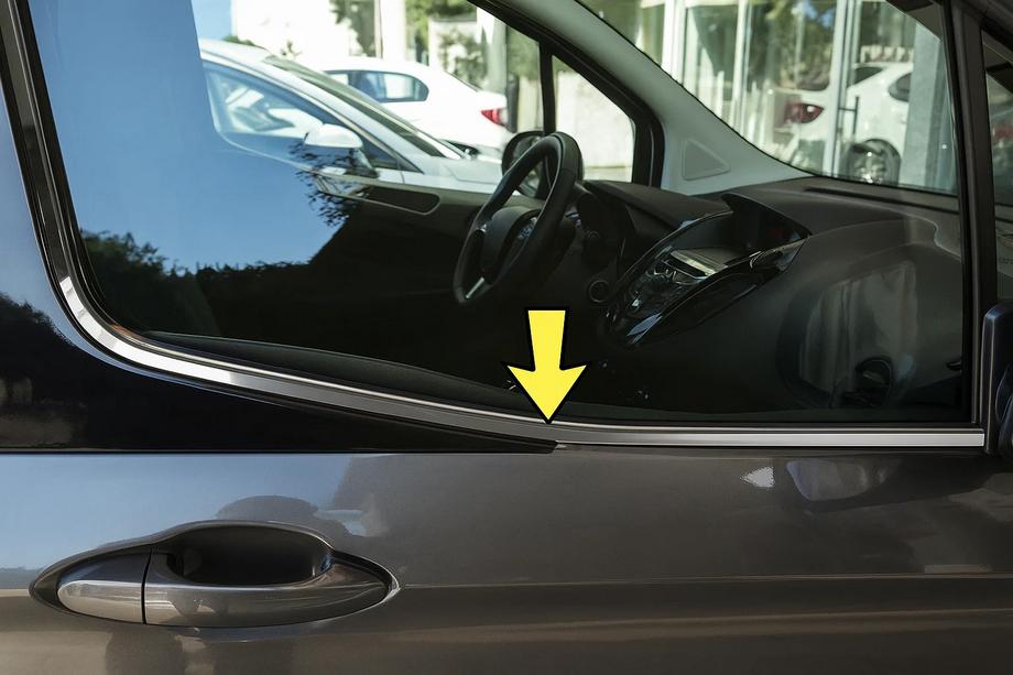 Ford Courier 2014-2023 Molduras de Ventanas (2 uds, Acero Inoxidable) Image