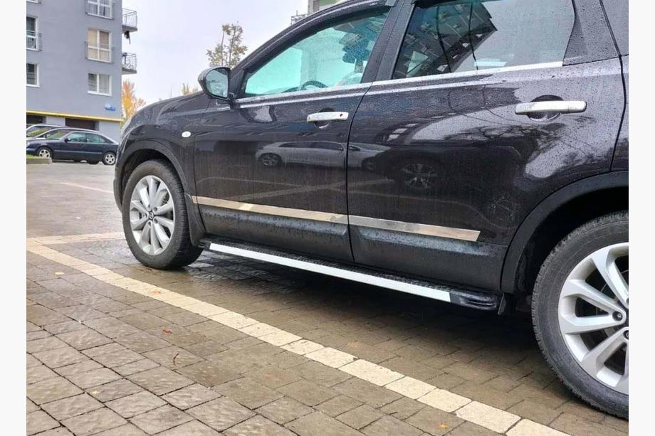 Nissan Qashqai 2010-2014 Molduras de puerta Carmos (4 uds, acero inoxidable) Carmos, +2 (largo) Foto 4