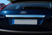 Ford Focus II 2005-2008 Moldura tapa maletero (HB, acero inoxidable) foto 1
