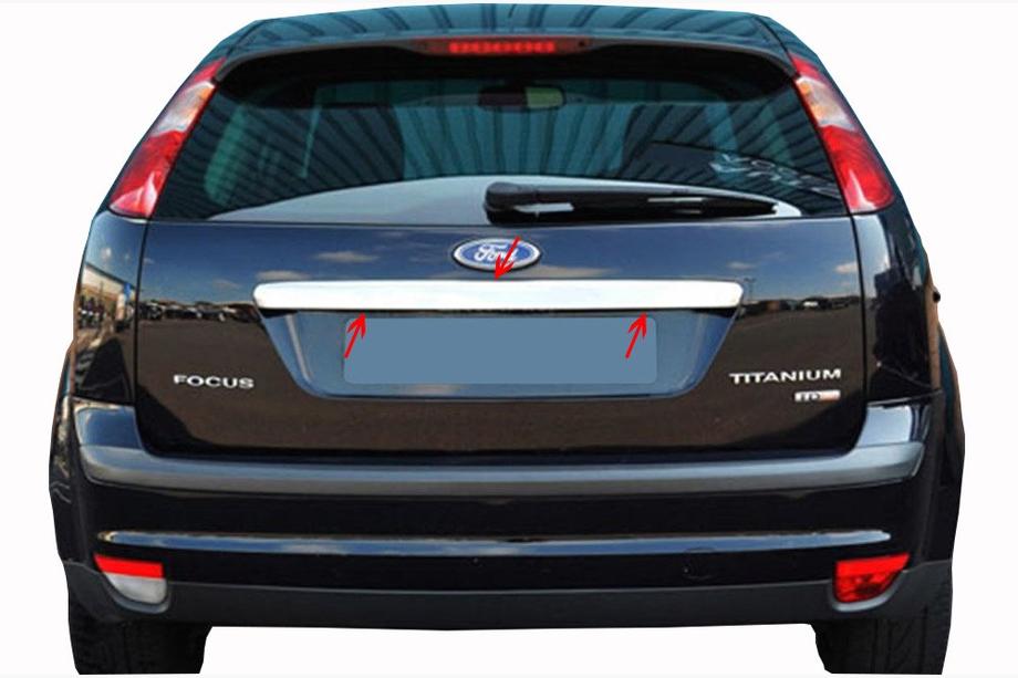 Ford Focus II 2005-2008 Moldura cromada para tapa de maletero (SW, acero inoxidable) OmsaLine - Acero Inoxidable Italiano Foto 5