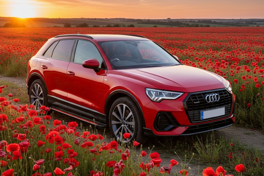 Audi Q3 2019–2025 Estribos Laterales Maya Red (2 uds., Aluminio) Image