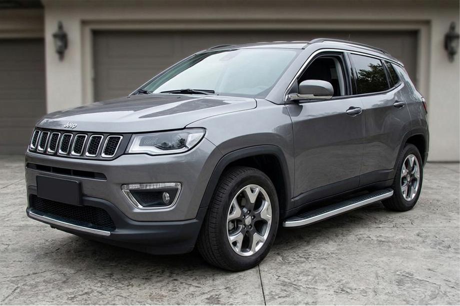 Jeep Compass 2016- Estribos Laterales Tayga Grey (2 uds., Aluminio) Image