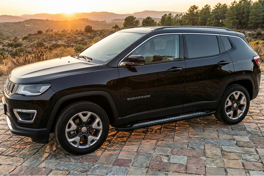 Jeep Compass 2016- Estribos Laterales Vision New Black (2 uds., Aluminio) Image