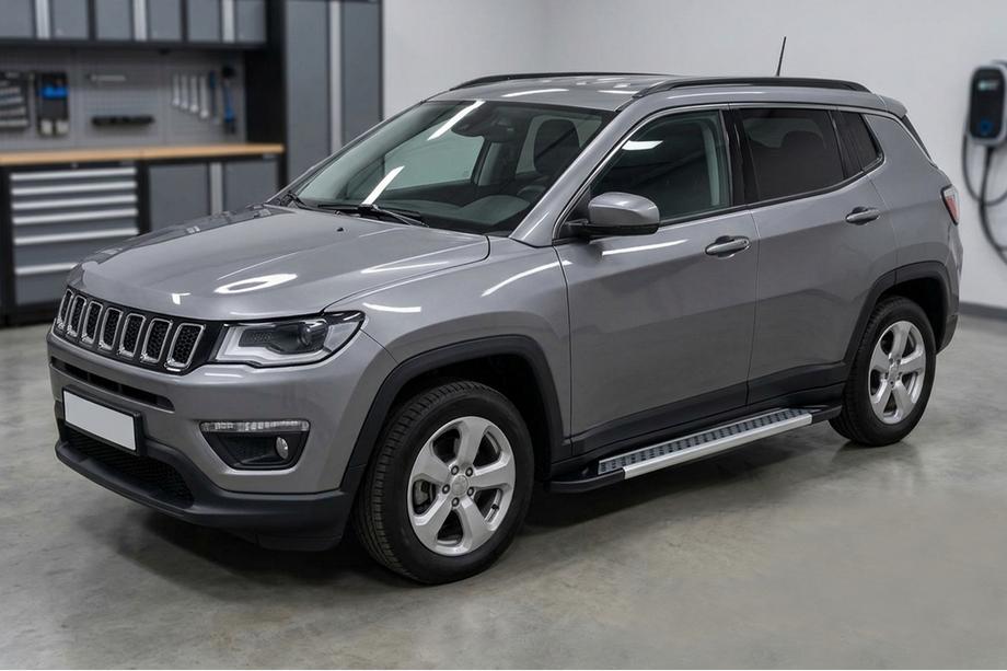 Jeep Compass 2016- Estribos Laterales Vision New Grey (2 uds., Aluminio) Image