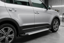 Hyundai Creta 2014-2020 Estribos Laterales Vision New Grey (2 uds., Aluminio) foto 1