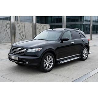 Estribos laterales Allmond Grey (2 uds., aluminio) Infiniti FX 2003-2008 foto 1