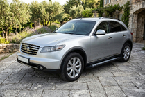 Infiniti FX 2003-2008 Estribos Laterales Vision New Black (2 uds., Aluminio) foto 1