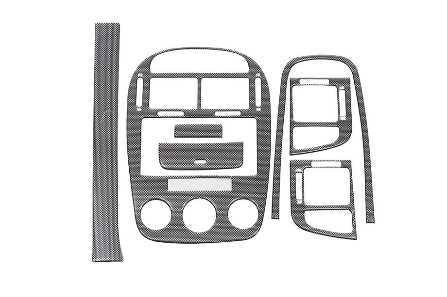 Kia Cerato 1 2004-2009 Cubiertas de tablero 2006-2009 Aluminio, Aire Acondicionado Image