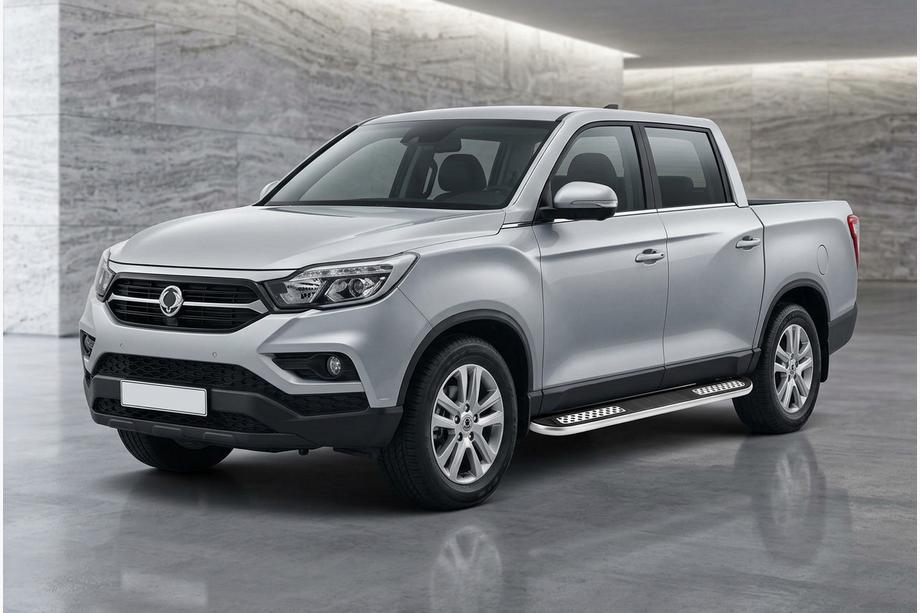 SsangYong Musso II 2018– Estribos Laterales Tayga V2 (2 uds., Aluminio) Foto 1
