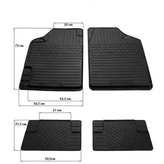 Alfombrillas de goma universales (4 uds, Stingray Premium)