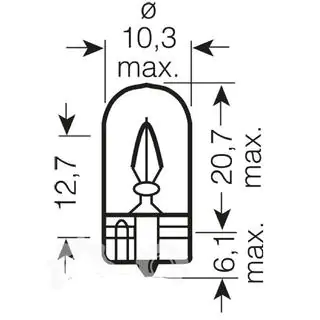 Bombilla de señal Osram 2845 W5W 24V W2.1X9.5D foto 2