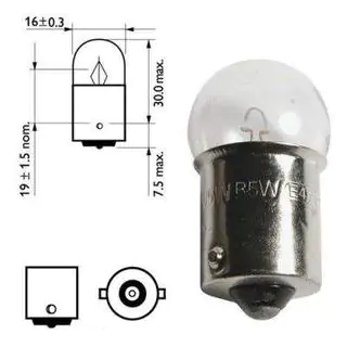 Bombilla Indicadora Osram 5008 R10W 12V BA15s foto 2