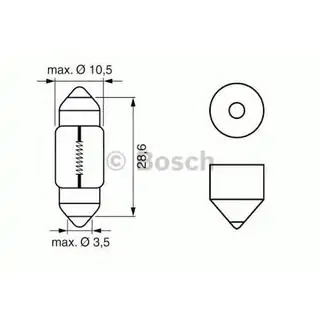 Bombilla Indicadora Osram 6438 C10W 28mm 12V SV8.5-8 foto 2