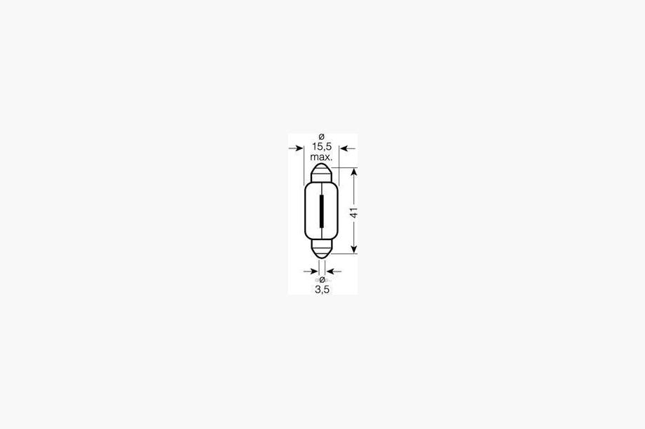 Bombilla Indicadora Osram 6453 C15W 41mm 24V SV8.5-8 Foto 2