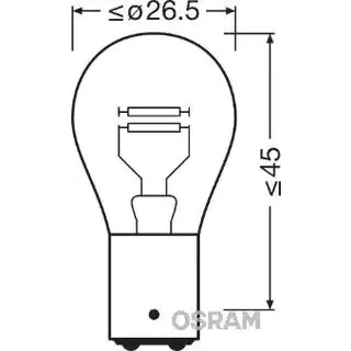 Bombilla Indicadora Osram 7537 P21/5W 24V 21W BA15d foto 2