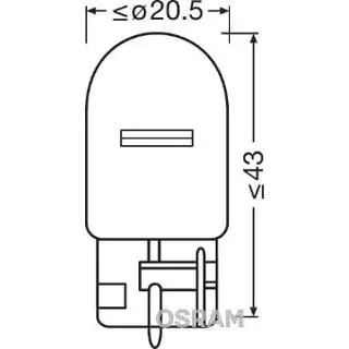 Bombilla de señal Osram 7505 W21W 12V 21W W3x16d (1 ud) foto 2