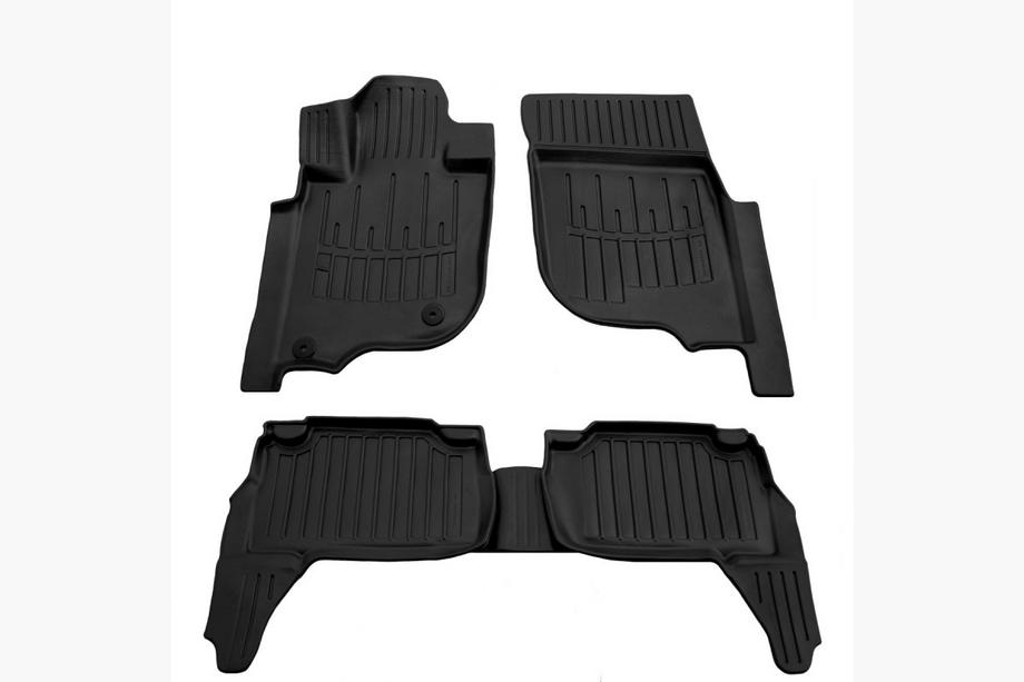 Mitsubishi L200 2015-2024 Alfombrillas de goma Stingray 3D (5 uds, poliuretano) Image