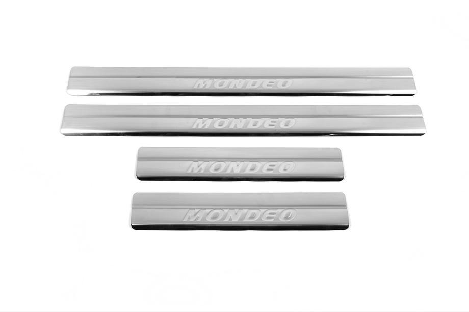 Ford Mondeo 2000-2007 Protector de umbral OmsaLine (4 uds, acero inoxidable) Image