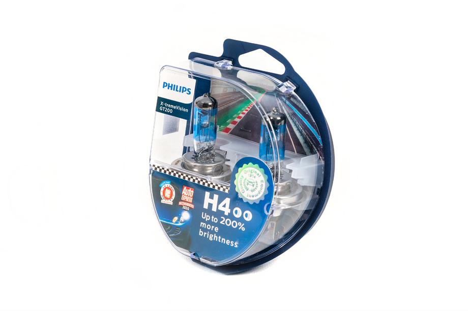 Bombilla de faro Philips H4 60/55W 12342GT Racing Vision +200% Foto 2