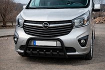 Renault Trafic 2015- Defensa Delantera WT003 Negra Acero Inoxidable foto 1