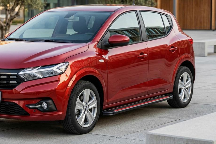 Dacia Sandero 2021- Estribos Laterales Maya Red (2 uds., Aluminio) Image