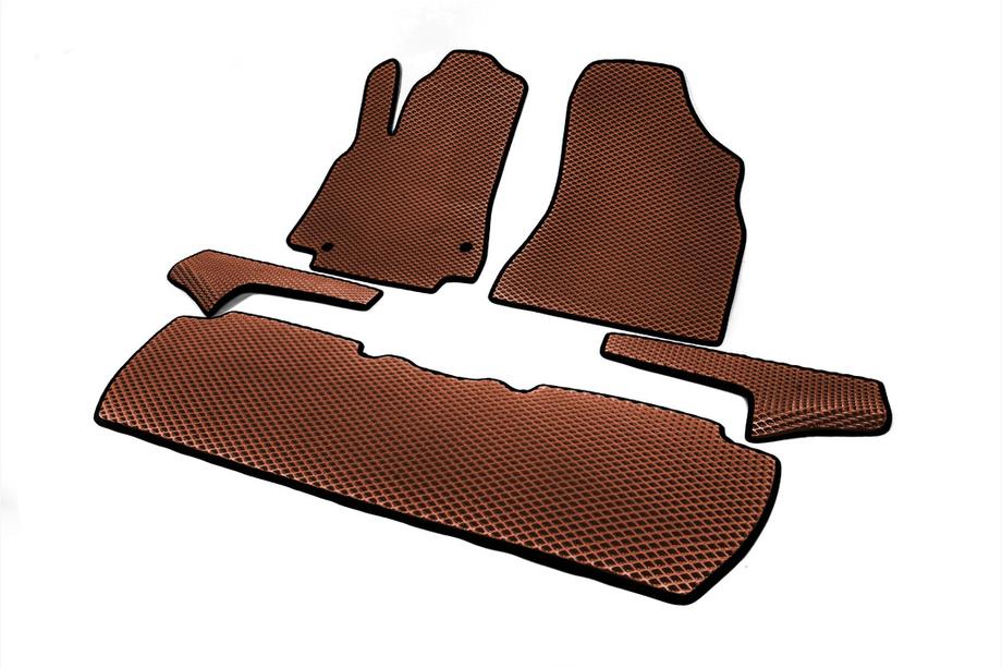 Citroen Berlingo 2008-2018 Alfombrillas EVA (rojo ladrillo) Delanteras + traseras + para umbrales (5 uds.) Foto 2