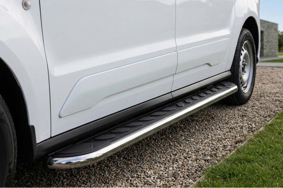Volkswagen Caddy 2020- Estribos Laterales Maydos V1 (2 uds., Aluminio y Acero Inoxidable) Image