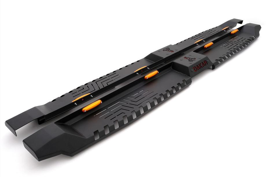 Volkswagen Amarok 2010-2022 Estribos laterales Dakar V2 con LED (2 uds, metal) Foto 15