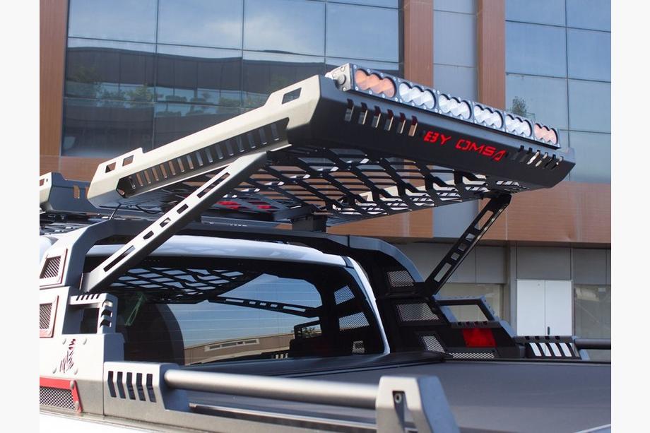Toyota Hilux 2015- Cesta de Techo para Roll Bar Dakar (100x100 cm) Foto 2