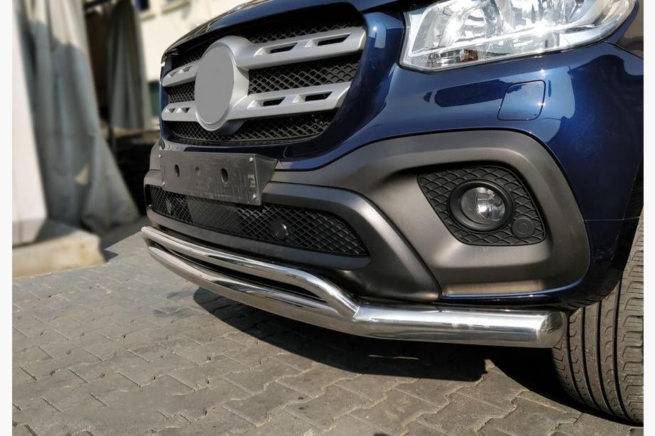 Mercedes X class 2017-2020 Defensa frontal doble Vegas (acero inoxidable, 76mm) Image